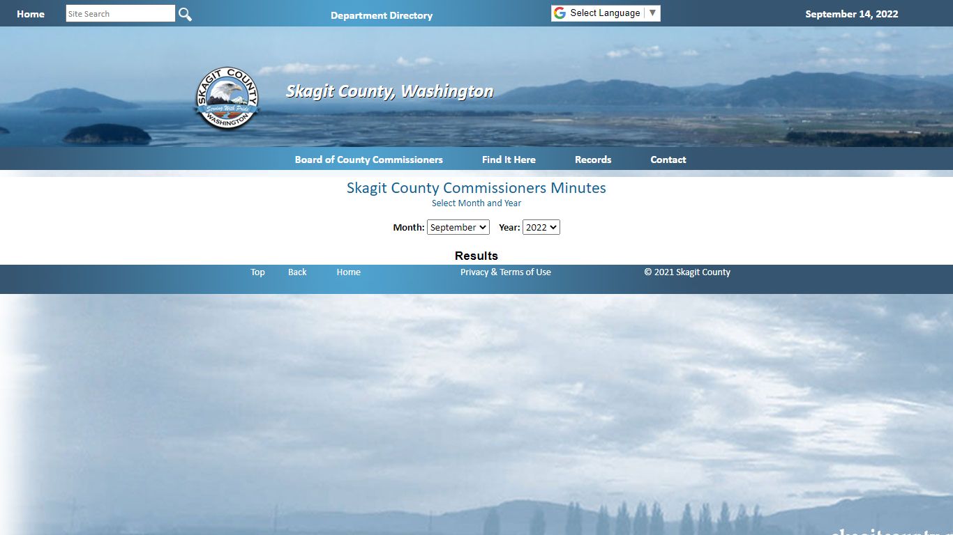 Minutes By Date - Skagit County, Washington